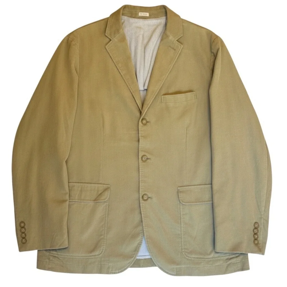 J. Crew Mens Vintage-Inspired Corduroy Blazer Tan Khaki Classic‎ Jacket Size XL